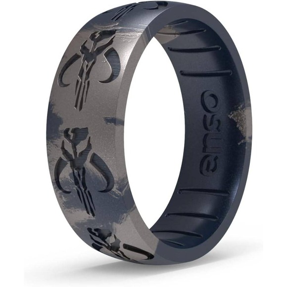 Enso Rings Stars Wars Book of Boba Fett Mandalorian Silicone Ring - Size 8 - Picture 1 of 9